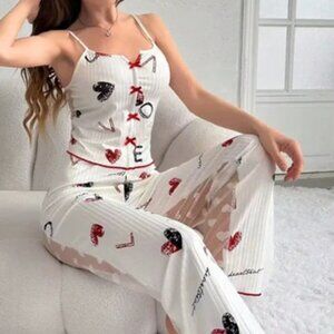 ZN11 Color Block Front Mesh See Through Back Pajama